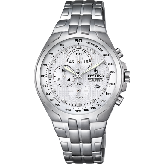 FESTINA WATCH F6843/1 SILVER STEEL STRAP, MEN