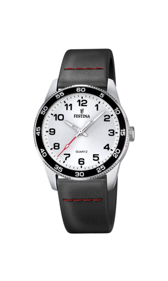 FESTINA JUNIOR COLLECTION WATCH F16906/A SILVER LEATHER STRAP, CHILDREN'S.