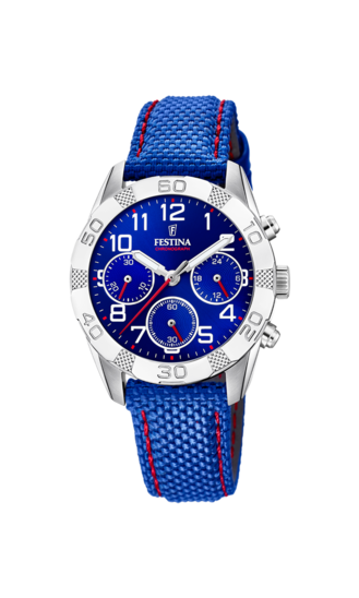 Reloj Festina Junior Collection F20346/2 Azul Correa De Piel, Infantil