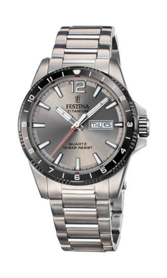 RELOJ FESTINA CALENDARIO TITANIUM F20698/1 GRIS CORREA DE TITANIO, HOMBRE