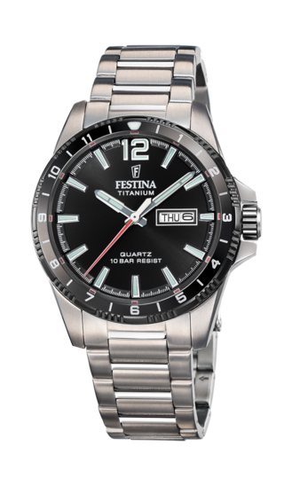 RELOJ FESTINA CALENDARIO TITANIUM F20698/4 NEGRO CORREA DE TITANIO, HOMBRE