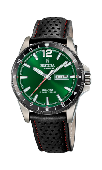 OROLOGIO FESTINA TITANIUM F20699/3 VERDE CINGHIA PELLE, UOMO