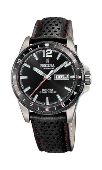 FESTINA HERREN UHR TITANIUM F20699/4 LEDER ARMBAND