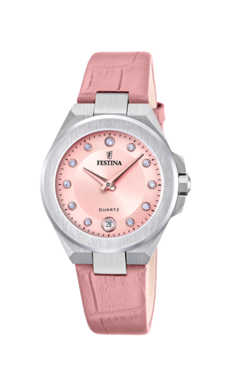 FESTINA WOMEN'S PINK MADEMOISELLE LEATHER WATCH BRACELET F20701/2