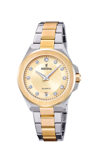 FESTINA WOMEN'S GOLD MADEMOISELLE STAINLESS STEEL WATCH BRACELET F20702/2