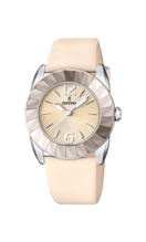 FESTINA WATCH OUTLET WATCHES F16592/B CREAM LEATHER STRAP, WOMEN.