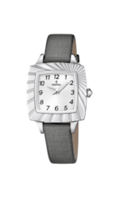 FESTINA WATCH F16650/6 SILVER GRAY LEATHER STRAP, WOMEN