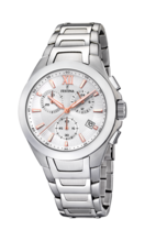 FESTINA HEREN WIT TIMELESS CHRONOGRAPH STAAL HORLOGE ARMBAND F16678/A