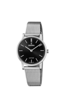 RELÓGIO FESTINA SWISS MADE F20015/3 PRETO PULSERA DE AÇO, MULHER