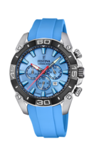 OROLOGIO FESTINA F20544/6 AZZURO CINGHIA GOMMA, UOMO