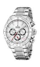 FESTINA HEREN WIT TIMELESS CHRONOGRAPH 316L ROESTVRIJ STAAL HORLOGE ARMBAND F20668/1