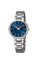 Montre Femme Festina F16591/6 - Boîtier Acier Inoxydable Gris - Bracelet Cuir Marron - Étanche 5 ATM