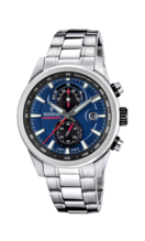 FESTINA HEREN BLAUW TIMELESS CHRONOGRAPH 316L ROESTVRIJ STAAL HORLOGE ARMBAND F20694/5