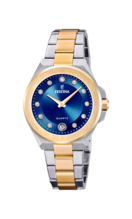 FESTINA DAMES BLAUW MADEMOISELLE 316L ROESTVRIJ STAAL HORLOGE ARMBAND F20702/3