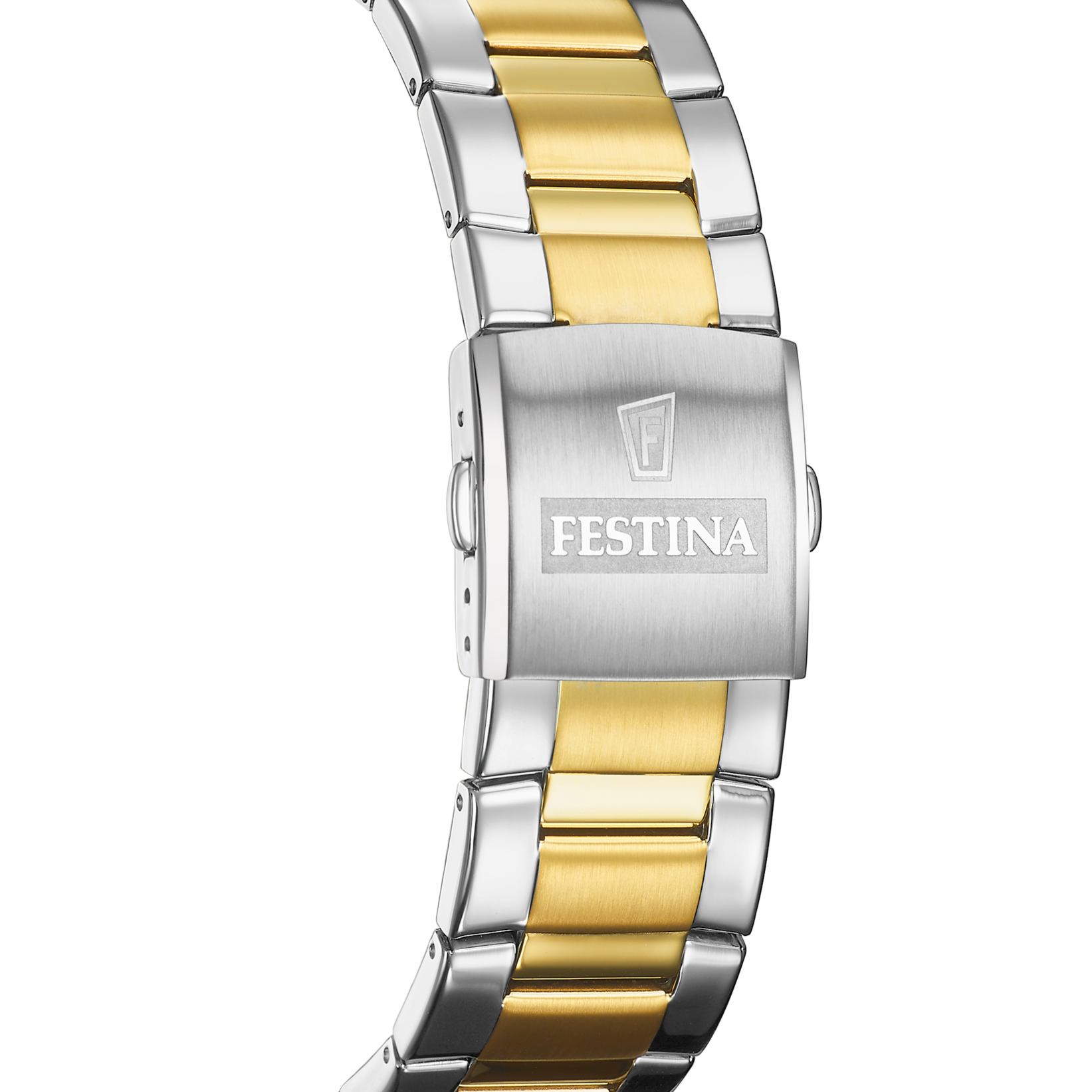 Festina Orologio Uomo F20022/3 - Placcato Oro PVD, Bracciale A Maglie, Vetro Zaffiro, Svizzero