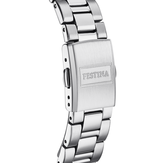 RELÓGIO FESTINA CLASSICS F16375/1 BRANCO COM CORREIA DE AÇO, MULHER