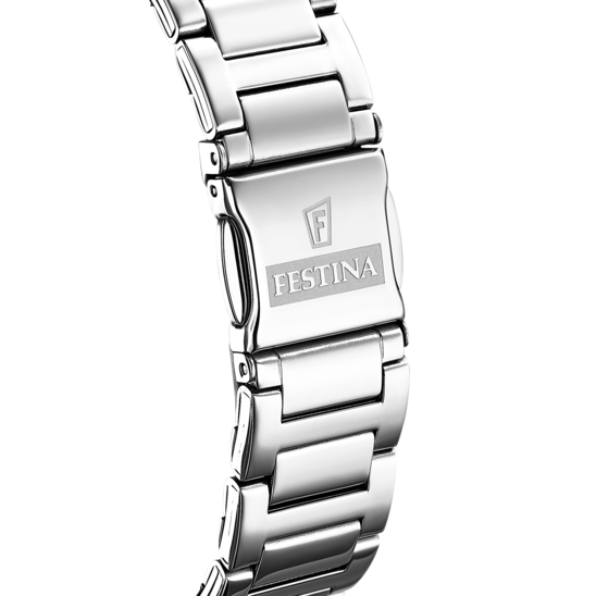 FESTINA BOYFRIEND WATCH F16716/1 WHITE STEEL STRAP, WOMEN'S