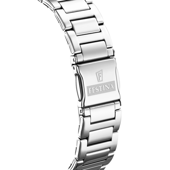 MONTRE FESTINA F16719/1 BLANC, BRACELET ACIER INOXYDABLE, FEMME