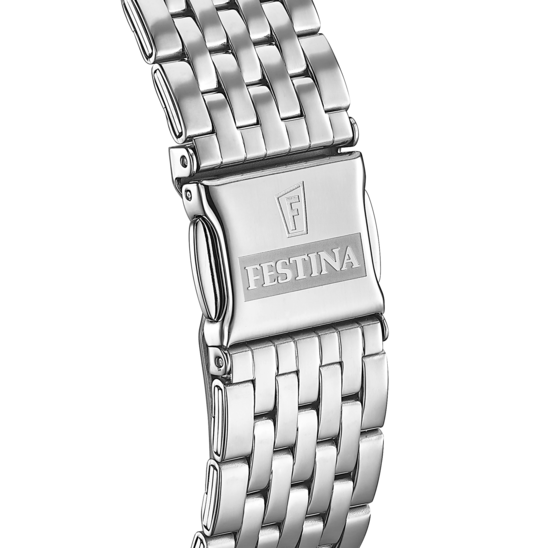 RELÓGIO FESTINA CLASSICS F16744/1 PRATEADO COM CORREIA DE AÇO, HOMEM