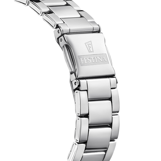 FESTINA BOYFRIEND WATCH F16790/A SILVER STEEL STRAP, WOMEN'S