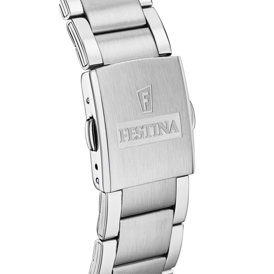 OROLOGIO FESTINA TIMELESS CHRONOGRAPH F20343/1 ARGENTO CON CINTURINO IN ACCIAIO, UOMO.