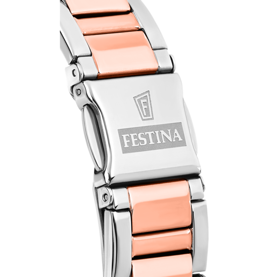 FESTINA BOYFRIEND WATCH F20398/1 SILVER STEEL STRAP, WOMEN'S