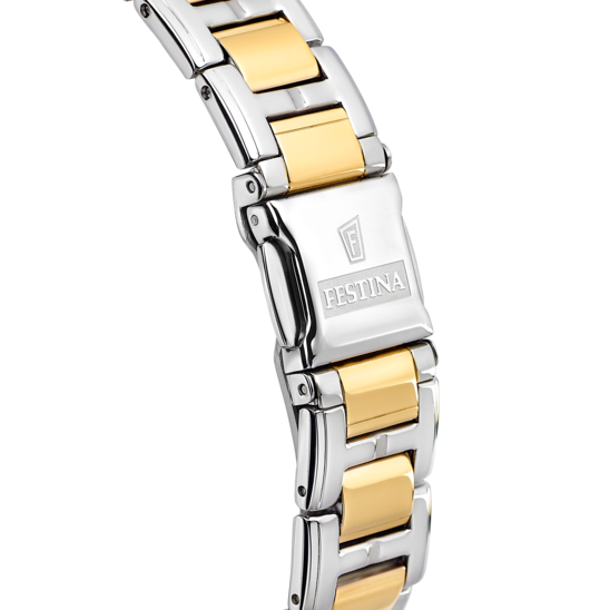 FESTINA BOYFRIEND WATCH F20402/1 MOTHER-OF-PEARL DIAL STEEL STRAP, WOMEN