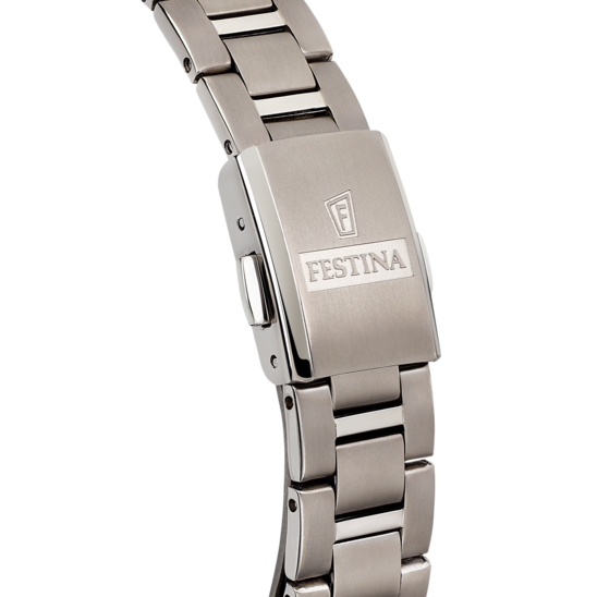 FESTINA DAMES ZILVER TITANIUM TITANIUM HORLOGE ARMBAND F20436/1