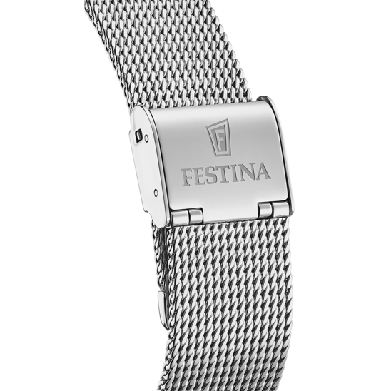 MONTRE FESTINA F20475/1 BLANC, BRACELET ACIER INOXYDABLE, FEMME