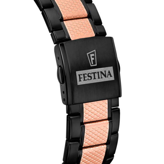 FESTINA PRESTIGE WATCH F20493/2 BLACK STEEL STRAP, MEN'S