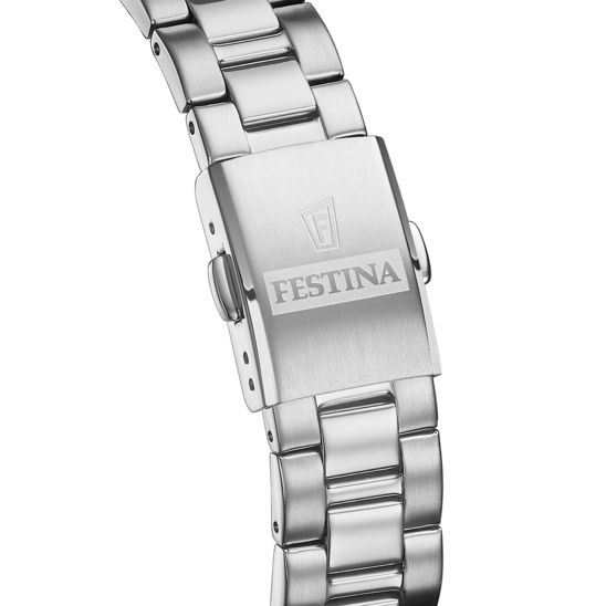 FESTINA CLASSICS WATCH F20553/1 WHITE STEEL STRAP, WOMEN'S