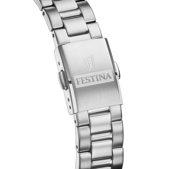 FESTINA CLASSICS WATCH F20553/2 WHITE STEEL STRAP, WOMEN