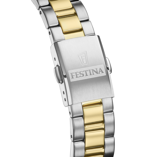 FESTINA CLASSIC STEEL WATCH F20556/1 WHITE STEEL STRAP, WOMEN'S.