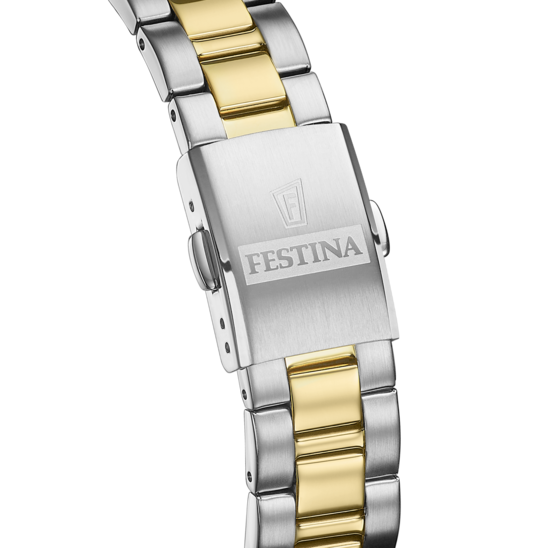 FESTINA CLASSIC STEEL WATCH F20556/3 CHAMPAGNE STEEL STRAP, WOMEN'S