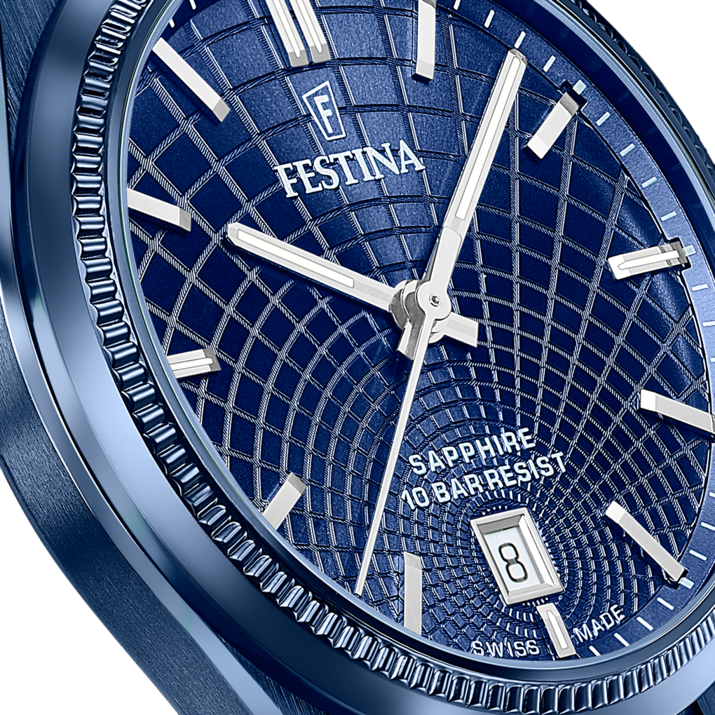 Festina Swiss Made men's blue stainless steel watch bracelet F20078/1