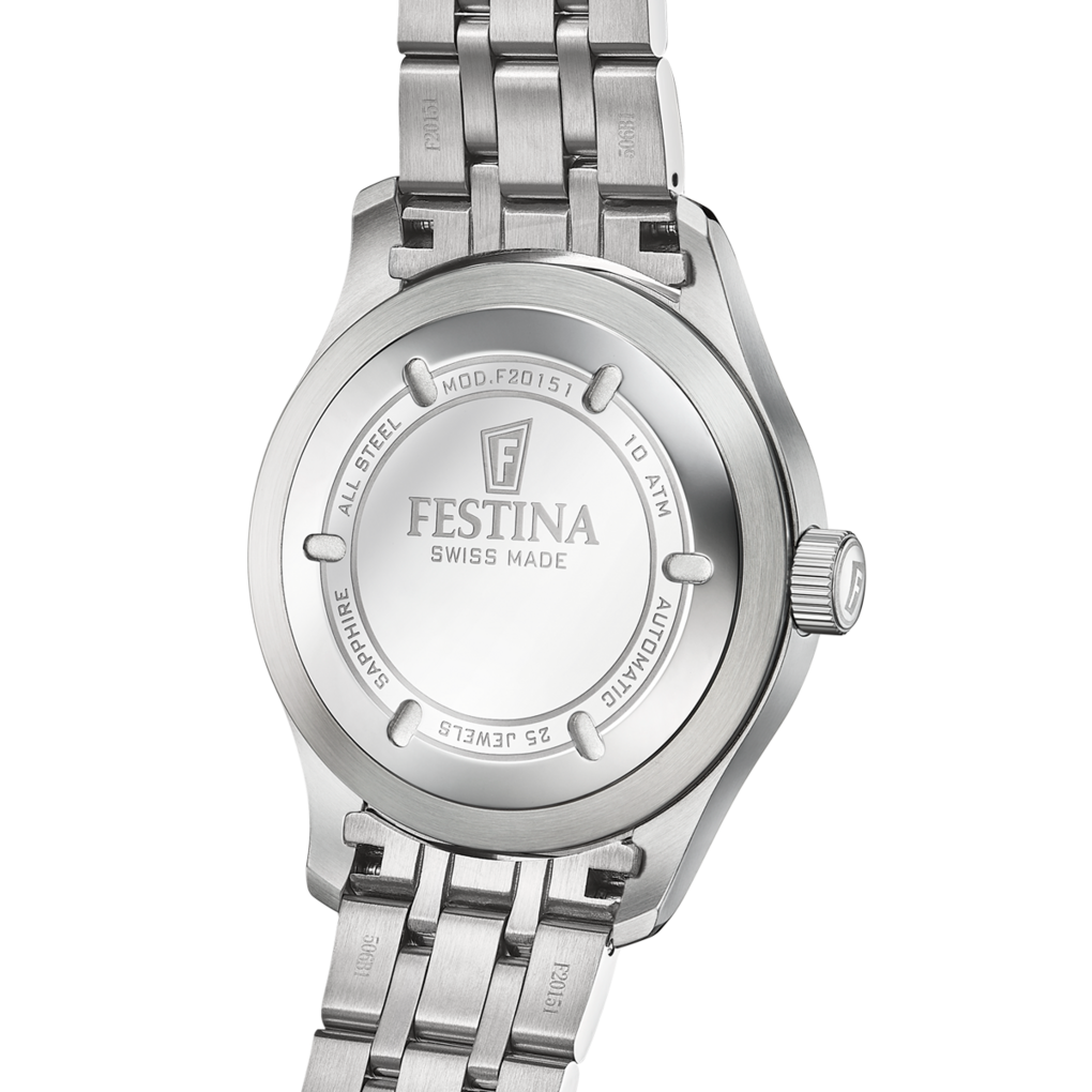 RELOJ FESTINA SWISS MADE AUTOMATIC F20151/A PLATEADO