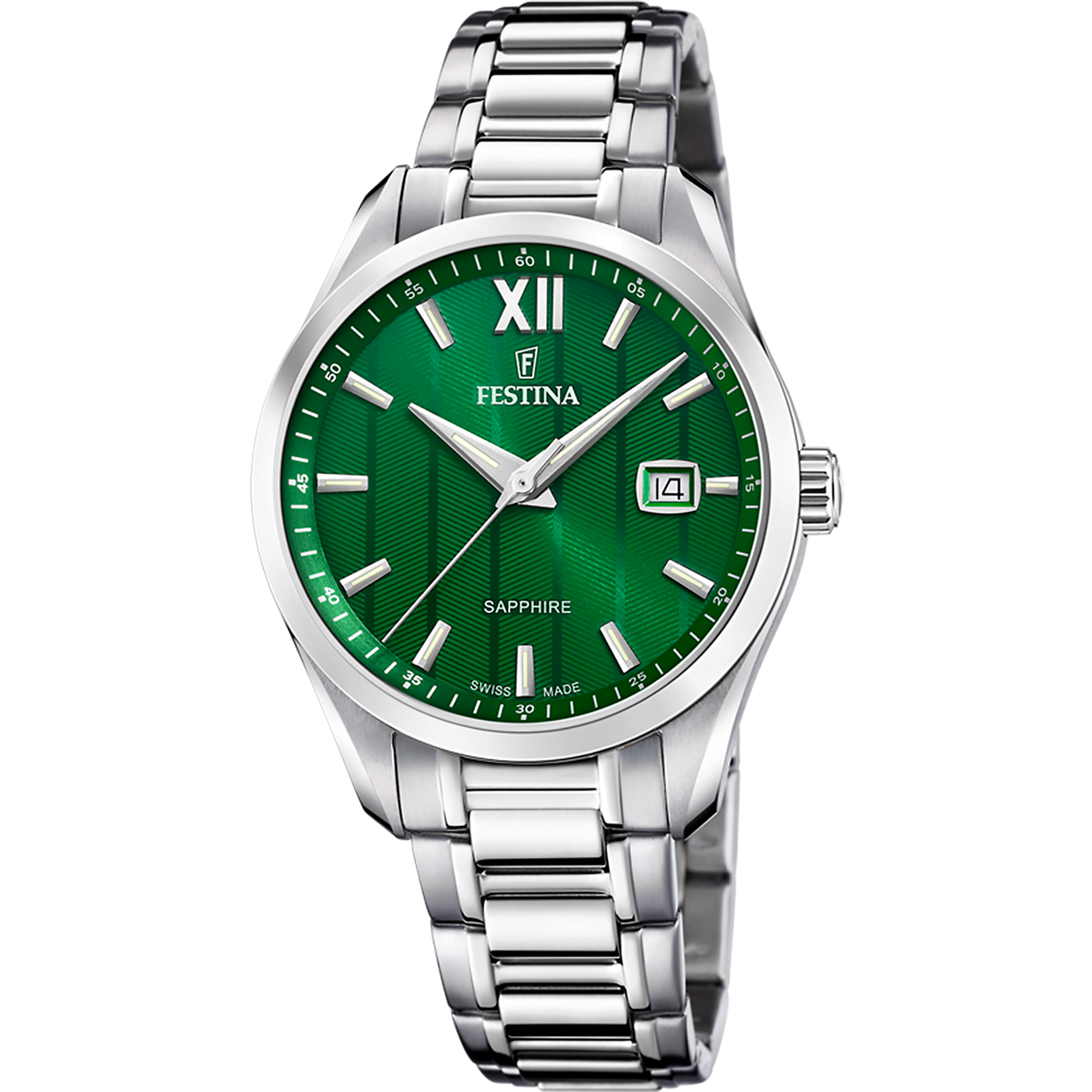 Reloj Festina hombre verde correa acero F20562/3 - Joyerías Sánchez