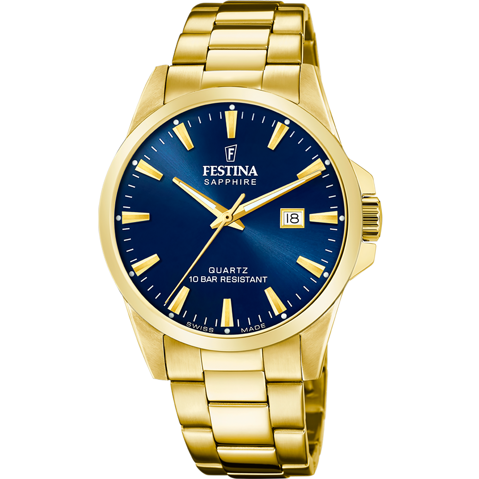 Festina Orologio Uomo Analogico Quarzo F20244-3 – Cinturino In Acciaio Inox, Impermeabile 5 ATM