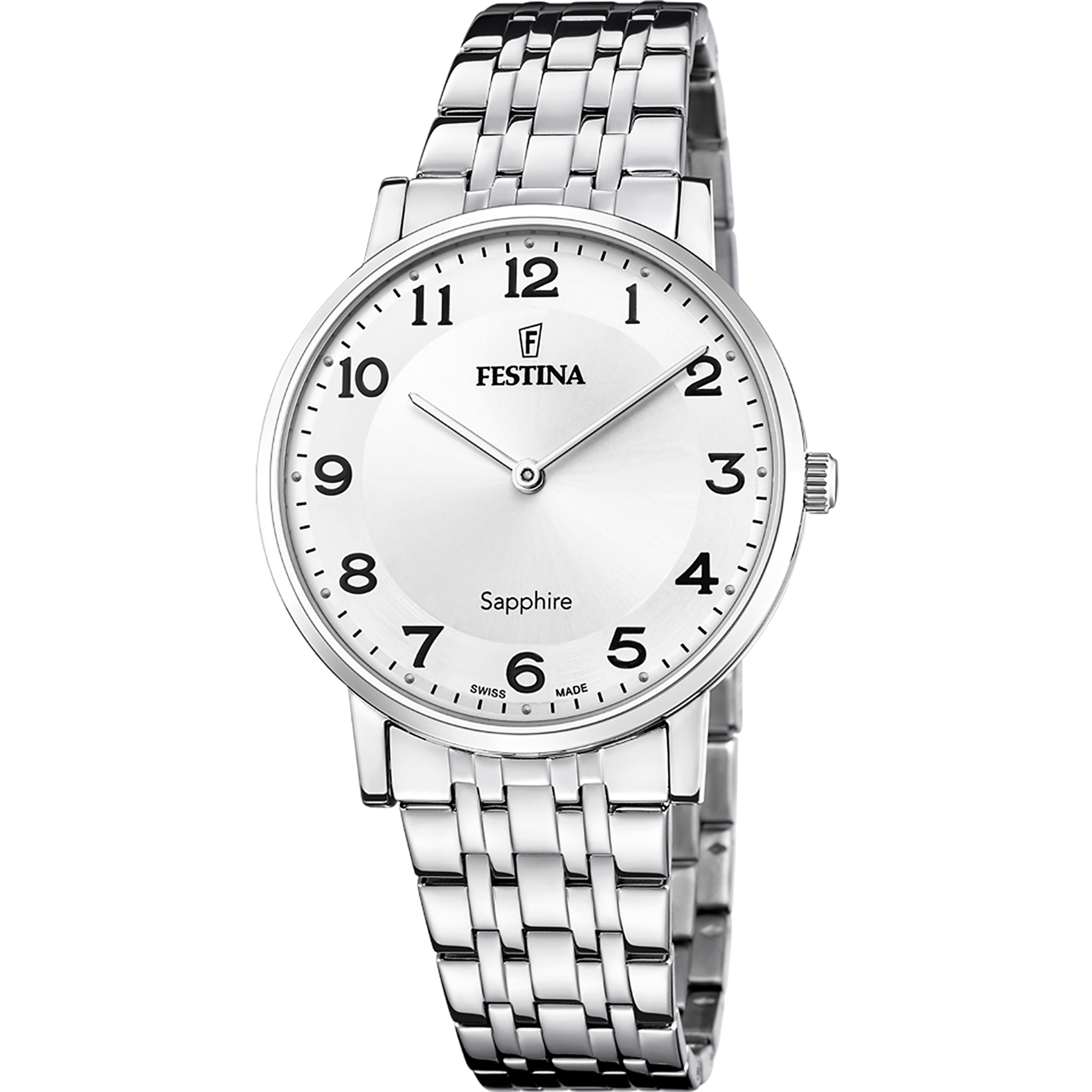 RELOJ FESTINA SWISS MADE ACERO CLÁSICO F20045/1 BLANCO CORREA DE