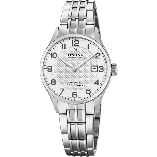 RELOJ DE MUJER FESTINA SWISS MADE F20006/1 CON ESFERA PLATEADA