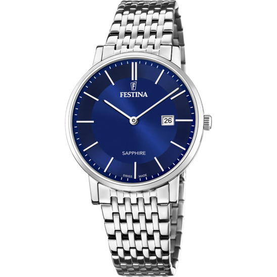 RELOJ DE HOMBRE FESTINA SWISS MADE F20018/2 CON ESFERA AZUL