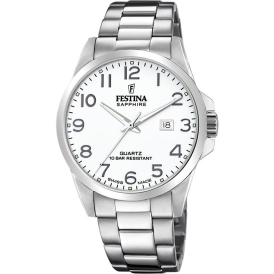 RELOJ DE HOMBRE FESTINA SWISS MADE F20024/1 CON ESFERA PLATEADA