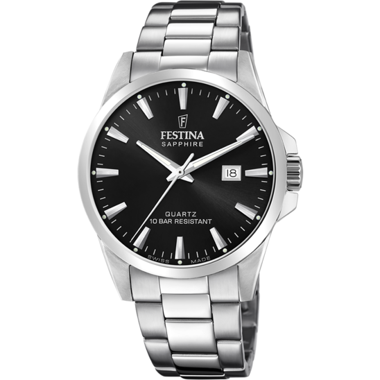 RELOJ DE HOMBRE FESTINA SWISS MADE F20024/4 CON ESFERA NEGRA