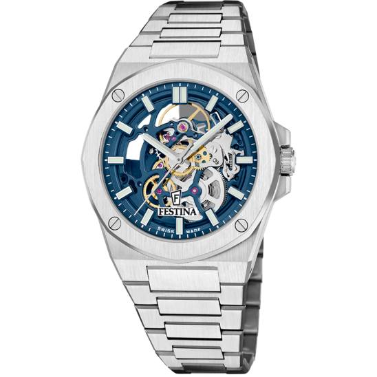 Reloj Festina Swiss Made Automatic F22006/2 Azul Hombre