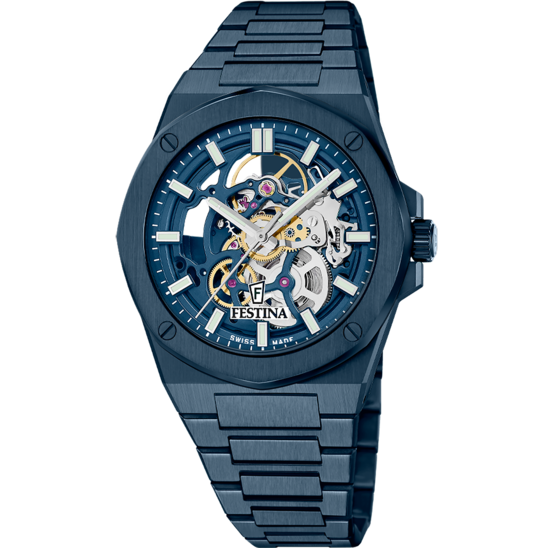 Reloj Festina Swiss Made Automatic F22010/1 Azul Hombre