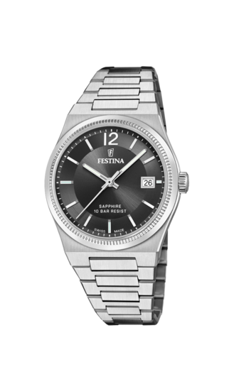 FESTINA SWISS DAMES ZWART SWISS MADE 316L ROESTVRIJ STAAL HORLOGE ARMBAND F20035/6