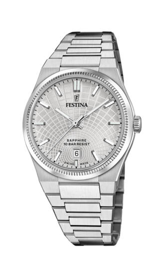 FESTINA SWISS MADE HEREN GRIJS ZILVER HORLOGE F20051/2