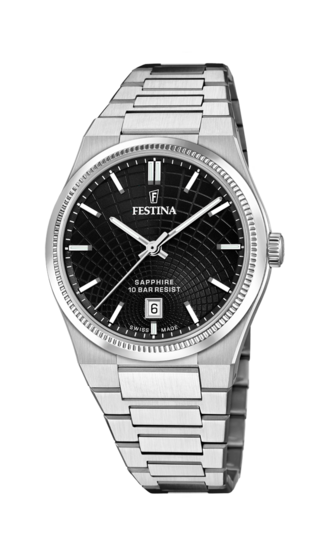 FESTINA SWISS MADE MEN'S BLACK WATCH F20051/6