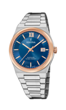 FESTINA SWISS HEREN BLAUW SWISS MADE 316L ROESTVRIJ STAAL HORLOGE ARMBAND F20036/2