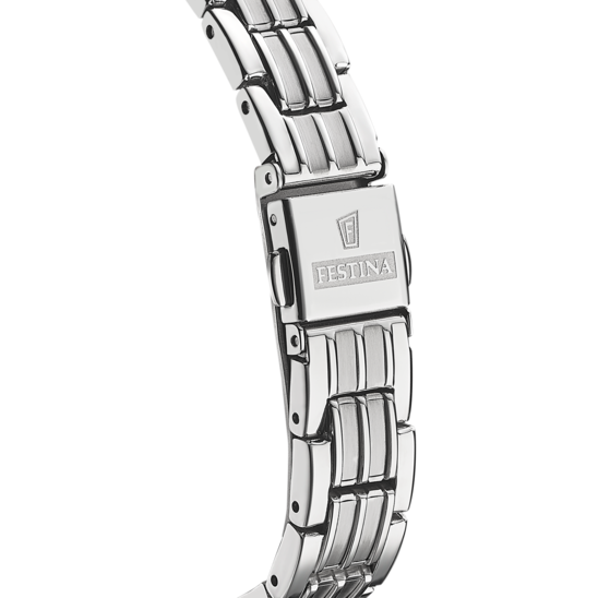 FESTINA SWISS MADE WATCH F20006/1 SILVER STEEL STRAP, WOMEN'S